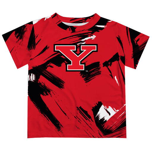 Youngstown State Penguins Vive La Fete Boys Game Day Red Short Sleeve Tee Paint Brush