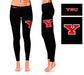 Youngstown State Penguins Vive La Fete Collegiate Large Logo on Thigh Women Black Yoga Leggings 2.5 Waist Tights - Vive La Fête - Online Apparel Store