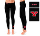 Youngstown State Penguins Vive La Fete Game Day Collegiate Logo at Ankle Women Black Yoga Leggings 2.5 Waist Tights - Vive La Fête - Online Apparel Store