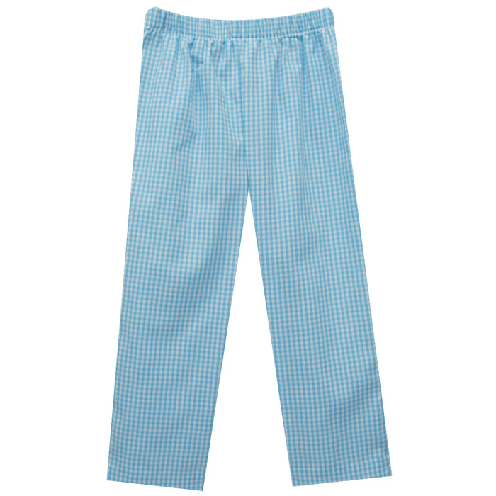 Aqua Check Boys Pull On Pants
