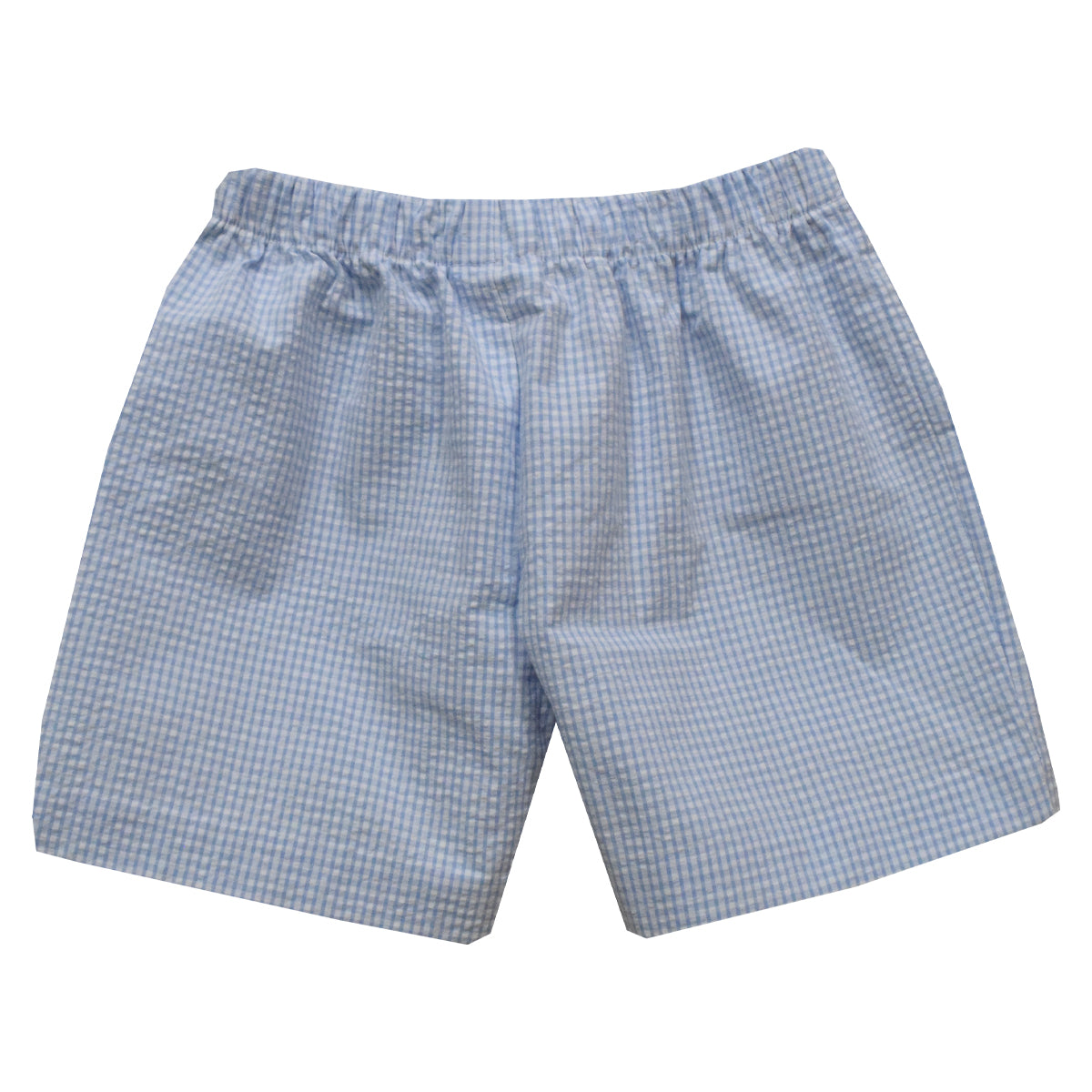 Light Blue Check Boys Pull On Short — Vive La Fête - Online Apparel Store