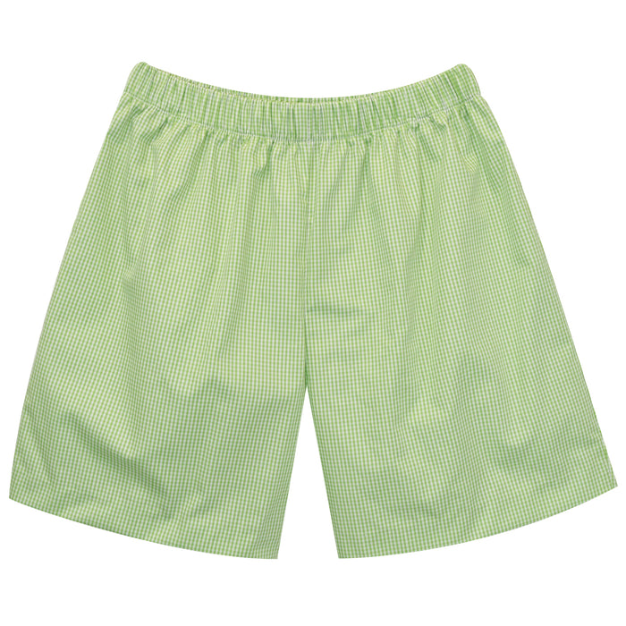 Green Check Boys Pull On Short