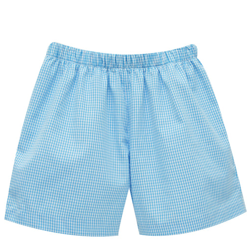 Turquoise Check Boys Pull On Short