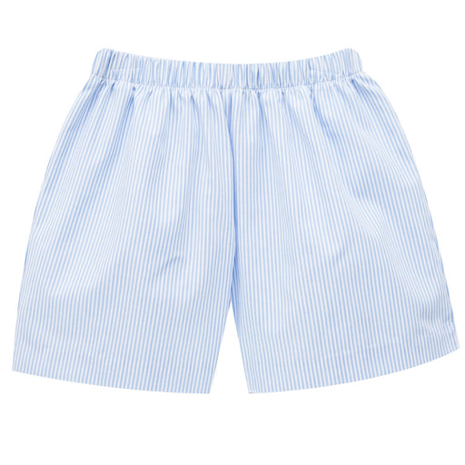 Light Blue Stripe Boys Pull On Short - Vive La Fête - Online Apparel Store