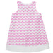 Pink Zig Zag Print Sleeveless Shift Dress
