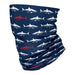 Sharks White Red Blue Neck Gaiter - Vive La Fête - Online Apparel Store