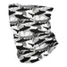 Shark Camo Grey & White Neck Gaiter - Vive La Fête - Online Apparel Store