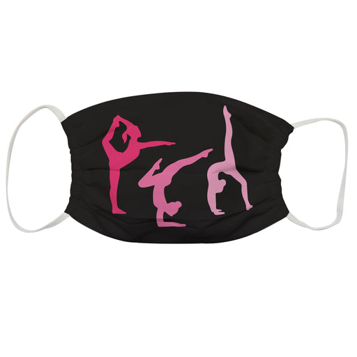 Gymnast Silhouette Black Face Mask - Vive La Fête - Online Apparel Store