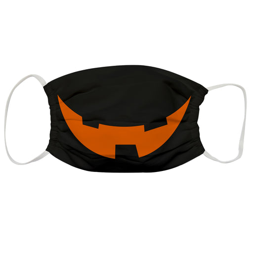 Jack O Lantern Black and Orange Face Mask - Vive La Fête - Online Apparel Store