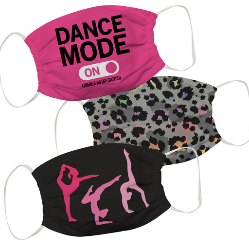 Dance Modo On Pink and Black Face Mask Set Of Three - Vive La Fête - Online Apparel Store