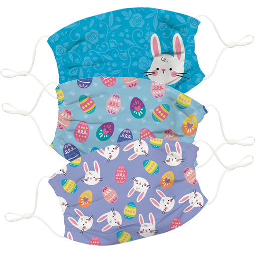 Easter Eggs and Bunnies Colors Face Mask Set Of Three - Vive La Fête - Online Apparel Store