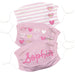 Hearts Name Light Pink Face Mask Set Of Three - Vive La Fête - Online Apparel Store