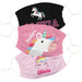Magic Unicorn Name Black and Pink Face Mask Set Of Three - Vive La Fête - Online Apparel Store