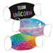 Team Unicorn Color Face Mask Set Of Three - Vive La Fête - Online Apparel Store