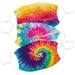 Tie Dye Print Rainbow Colors Face Mask Set of Three - Vive La Fête - Online Apparel Store