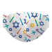 Happy Hanukkah Print White Face Mask - Vive La Fête - Online Apparel Store
