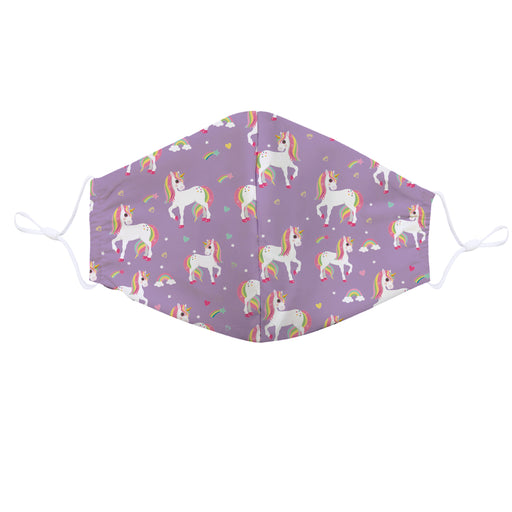 Unicorn Print Purple Face Mask - Vive La Fête - Online Apparel Store