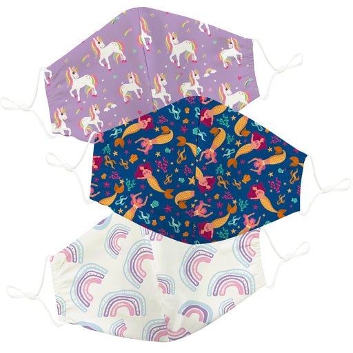 Magical Unicorn and Mermaid Face Mask Set of Three - Vive La Fête - Online Apparel Store