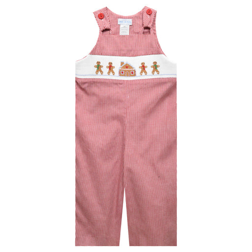 Gingerbread Smocked Boys Overall