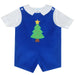 Xmas Tree Applique Boys Shortall and Shirt