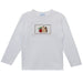 Squirrel Smocked White Long Sleeve Boys Tee Shirt