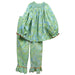 Smocked Turquoise Paisley Ruffle Pant Set - Vive La Fête - Online Apparel Store