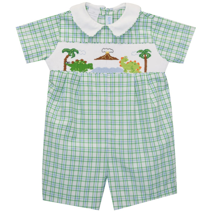 Dinosaurs Smocked Boys Romper