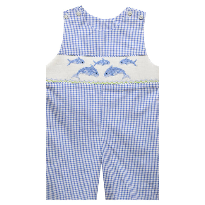 Whales Smocked Boys Shortall