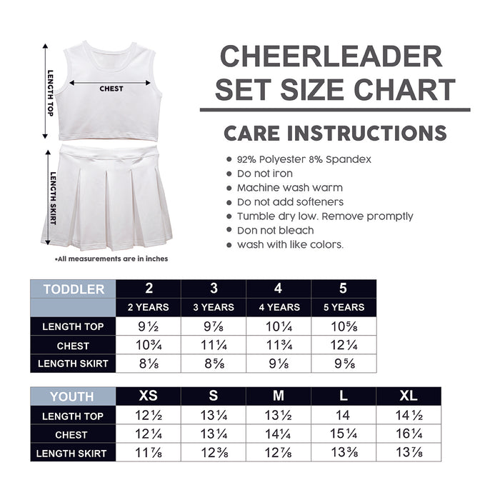 Indiana State Sycamores Vive La Fete Game Day Blue Sleeveless Cheerleader Set - Vive La Fête - Online Apparel Store