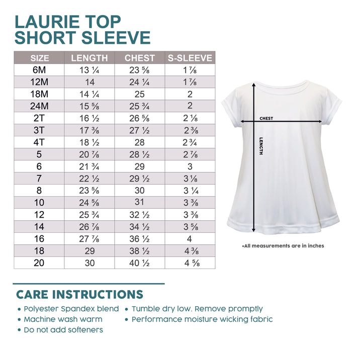 SMU Mustangs Blue Solid Short Sleeve Girls Laurie Top - Vive La Fête - Online Apparel Store