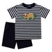 Sloth Applique Navy Knit Short Sleeve Boys Short Set - Vive La Fête - Online Apparel Store