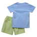 Golf Car Applique Lime Green Check Seersucker Short Sleeve Boys Short Set - Vive La Fête - Online Apparel Store