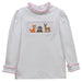 Woodland Friends Smocked White Knit Long Sleeve Girls Ruffle Band Blouse - Vive La Fête - Online Apparel Store