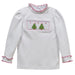 Cristmas Tree Smocked White Knit Long Sleeve - Vive La Fête - Online Apparel Store