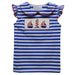 Sailing Smocked Royal Blue Stripes Knit Angel Wing Girls Peterpan Collar Blouse