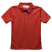 Red Solid Fly Knit Short Sleeve Polo