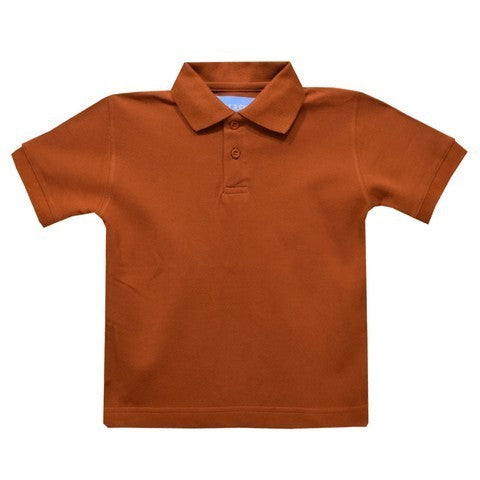 Orange Solid Short Sleeve Polo Box Shirt