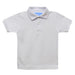 White Solid  Short Sleeve Polo Box Shirt