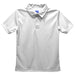 White Solid Fly Knit Short Sleeve Polo