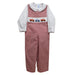 Racing Cars Smocked Red Check Boys Long Jon Jon and Shirt Long Sleeve