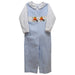 Pumpkin Cart Smocked Light Blue Check Boys Long Jon Jon and Shirt Long Sleeve