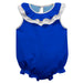 Royal and White Sleeveless Ruffle Onesie Bodysuit