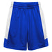 White Stripes Boys Solid Blue Athletic Mesh Short