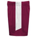 White Stripes Boys Solid Maroon Athletic Mesh Short - Vive La Fête - Online Apparel Store