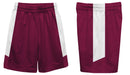 White Stripes Boys Solid Maroon Athletic Mesh Short - Vive La Fête - Online Apparel Store
