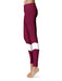 Maroon Ankle Color Block Women Yoga Leggings - Vive La Fête - Online Apparel Store