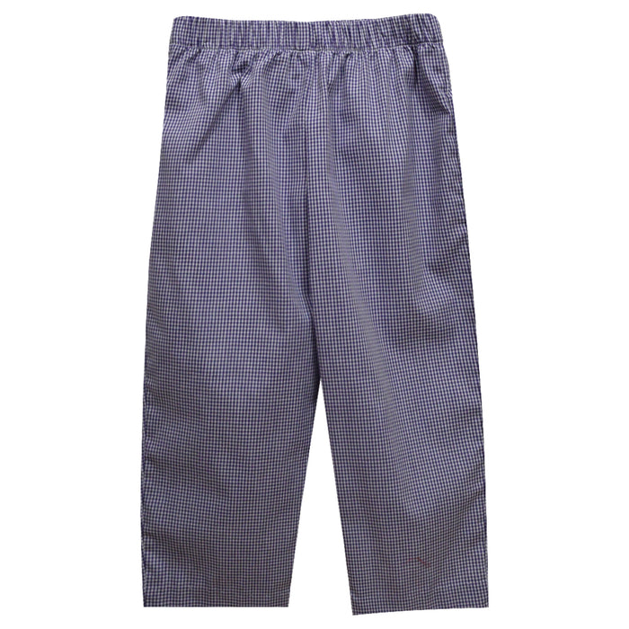Purple Gingham Boys Pull on Pant