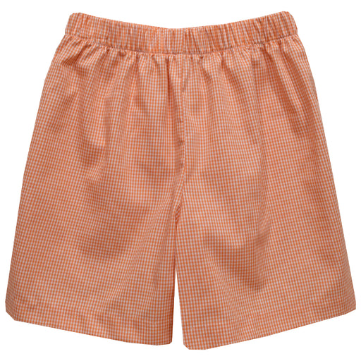 Orange Gingham Boys Pull on Short