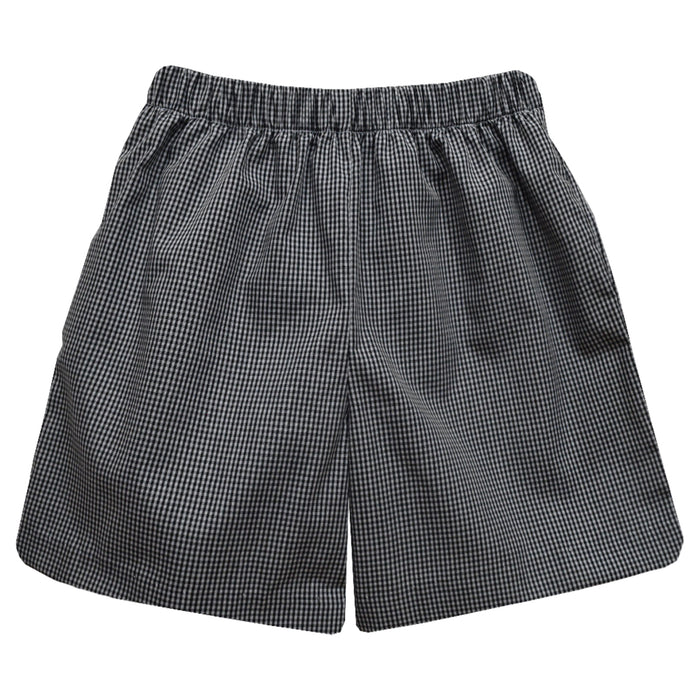 Black Gingham Boys Pull on Short