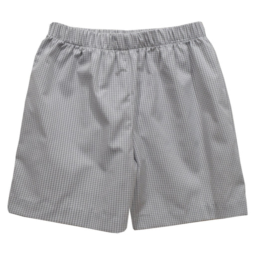 Gray Gingham Boys Pull on Short